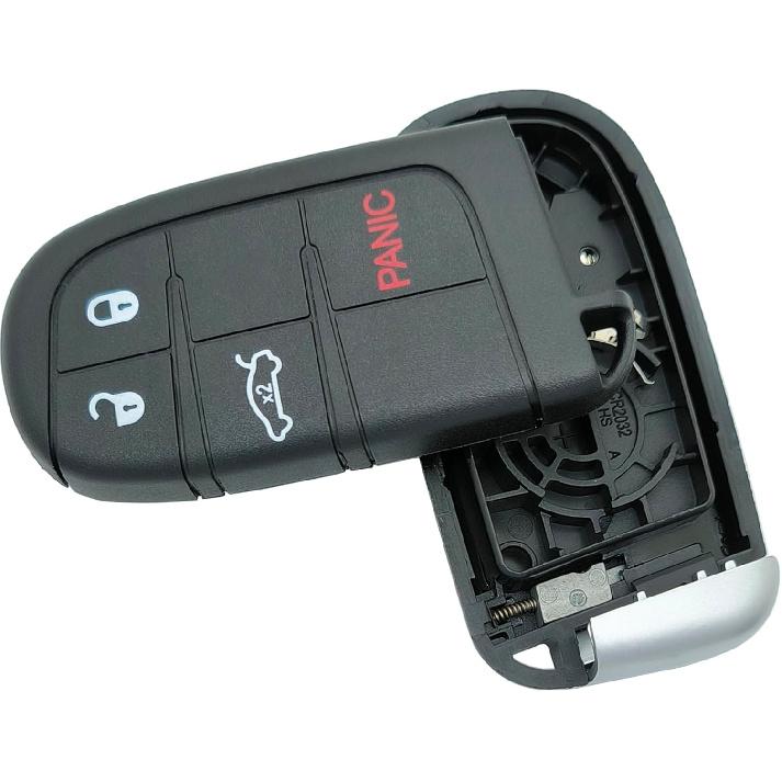 Remote Smart Key Fob Shell Case Fit for Dodge Charger Challenger - Chrysler 200 300 Keyless Entry Replacement Car Key Cover (4 Buttons-b)