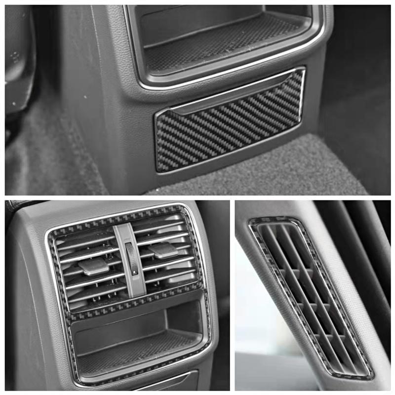 Carbon Fiber Car Inner Decoration Stickers For Volkswagen VW Magotan Arteon 2017- Center Console Cover Trim Car Accessories