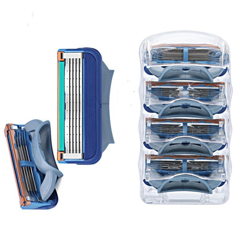 4PCS 5 Layer Blades Shaving Razor Blades for Men Gilett Fusione Power Shaver Blades Gilletteee