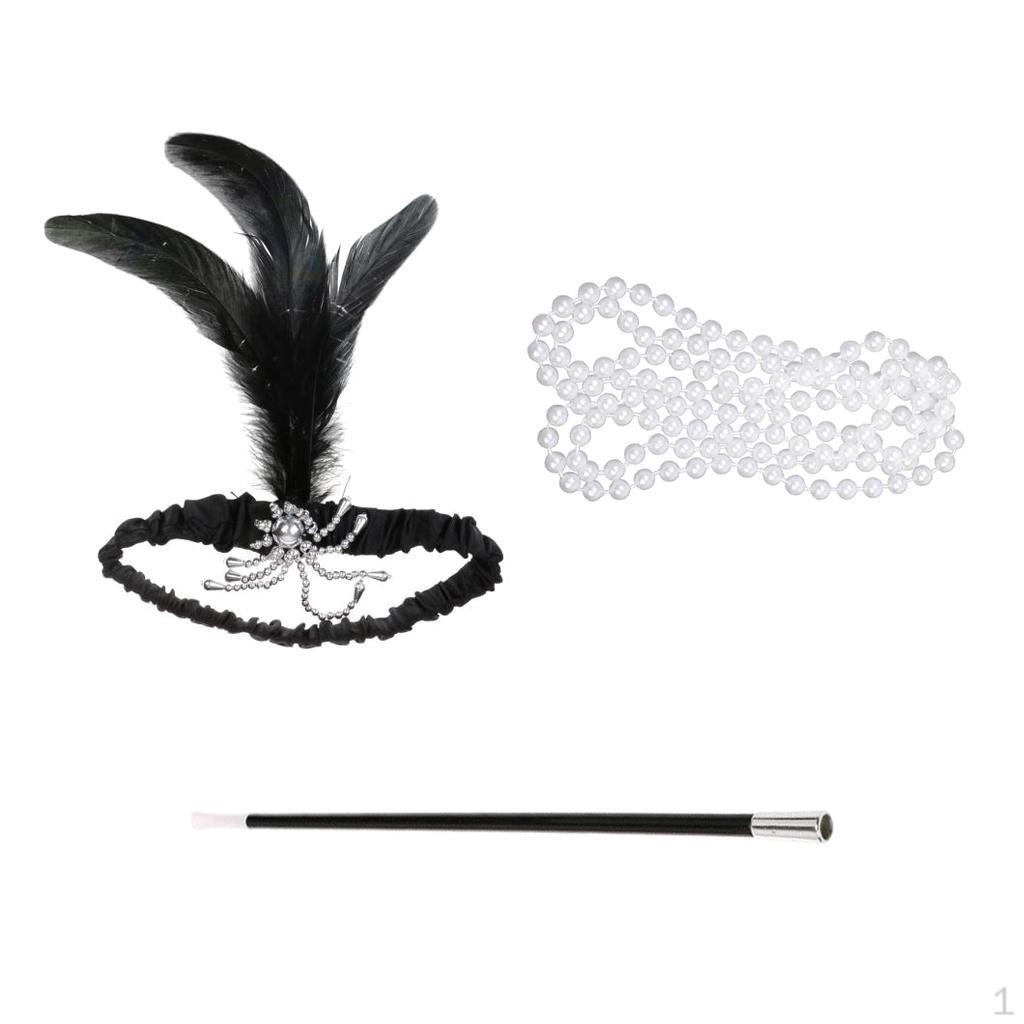 

920-е годы Вечеринка Чарльстона, повязка на голову, ожерелье, мундштук, костюм