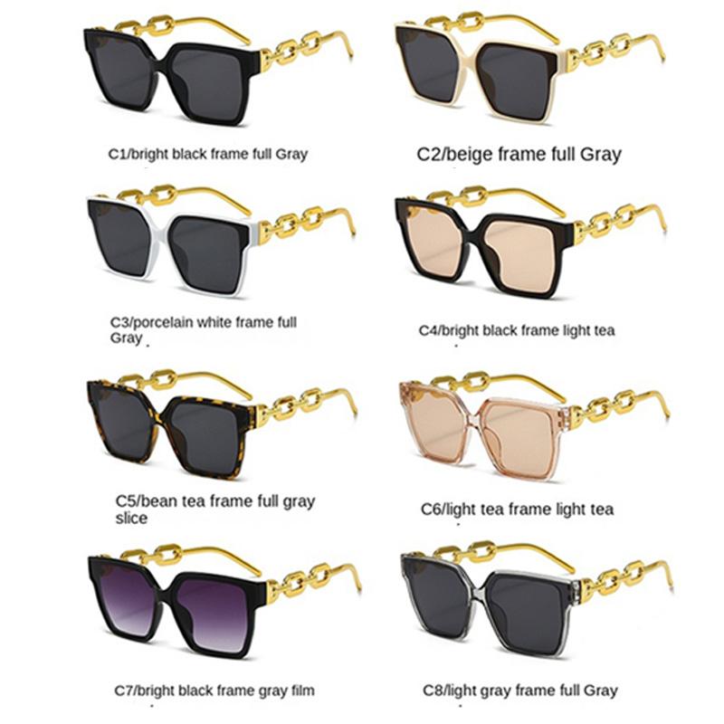 High-quality Large Frame Square Sunglasses Women Men Exquisite Brand Sun Glasses Leisure Travel Lady Man Glasses UV400