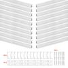 20-Pack 3.3 ft/1M V Shape LED Aluminum Channel, with Milky Cover, End Caps and Mounting Clips, Aluminum Profile for LED Strip Light Installations,