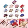 Bamboo Fold Hand Fan Wedding Chinese Japanese Fan Vintage Flower Folding Fan for Wedding Dancing Party Women Gift