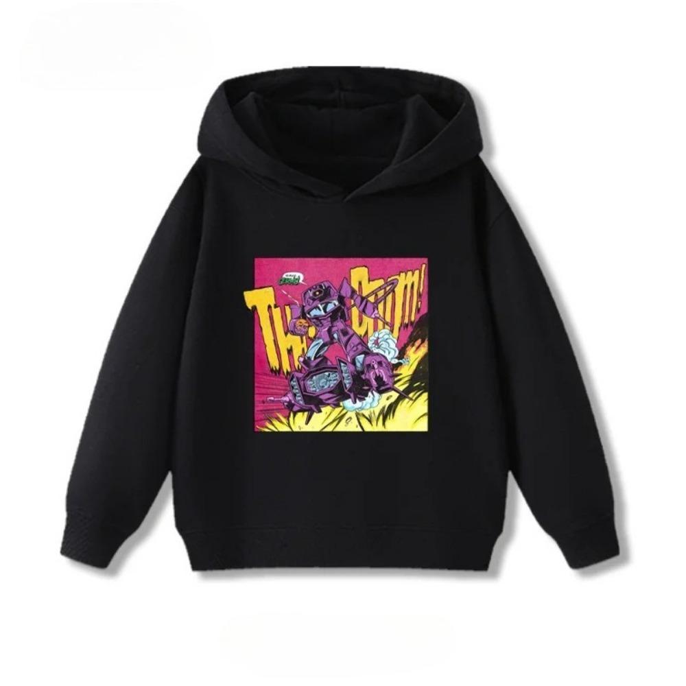 Children's Anime Transformers Hoodie, Warm and Comfortable Hoodie for Autumn and Winter, Fashionable and Versatile Top