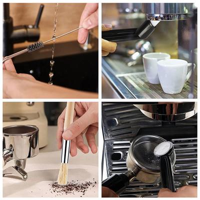 Set di Pulizia per Macchina da Caffè da 3/4/5/14 Pezzi Spazzola per Macinacaffè Spazzola per la Pulizia del Gruppo Erogatore per Macchina da Caffè Espresso