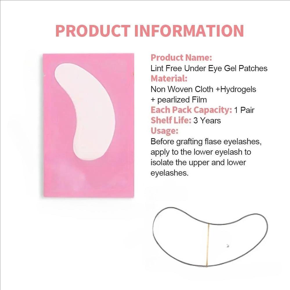 50Pairs Eyelash Pad Gel Patch Grafting Eyelashes Under Eye Patches For Eyelash Extension Paper Sticker Application Make Up