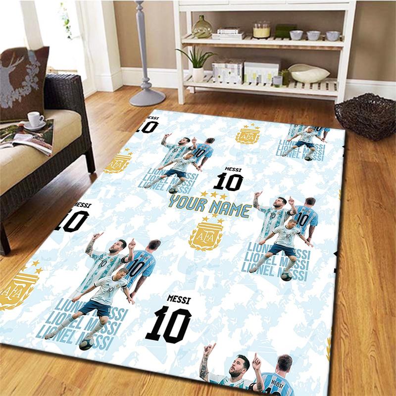 Messi Custom Name Carpet Rug For Living Room Bedroom Home Sofa Decoration Kids Play Nonslip Floor Mat