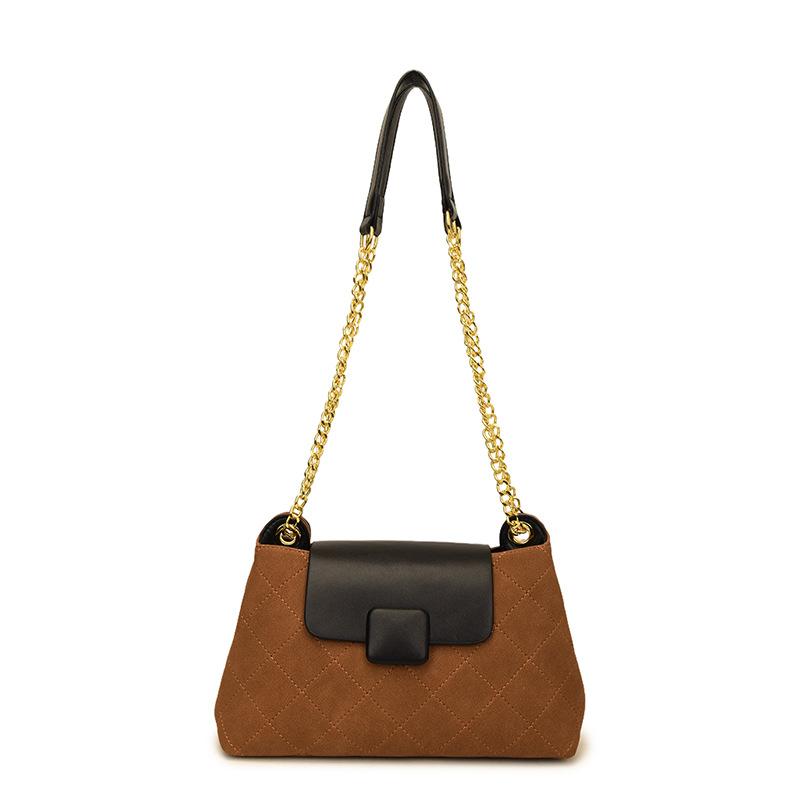 Retro women's bag texture shoulder crossbody color scheme chain bag fashionable personalized women's bag