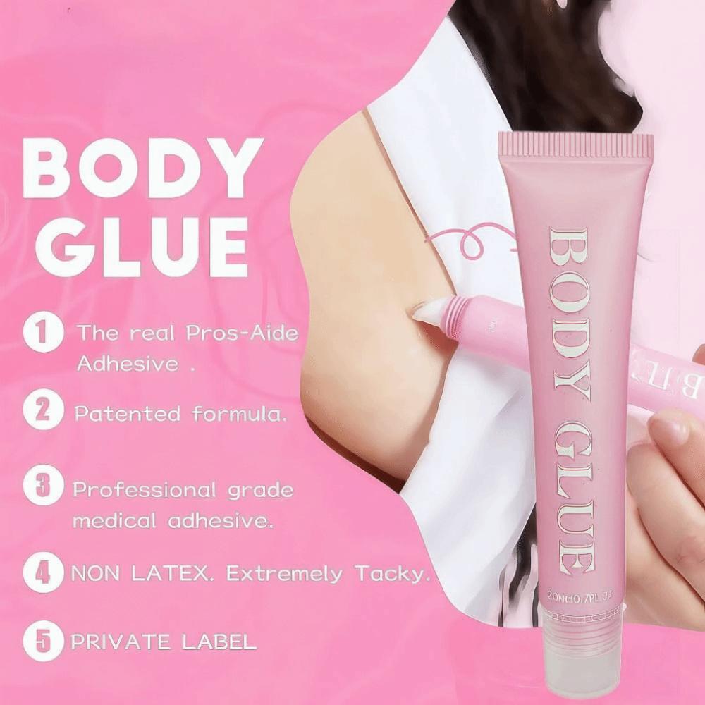 Quick-Drying Liquid Body Adhesive Waterproof Anti-Exposure Adhesive for Strapless Dresses