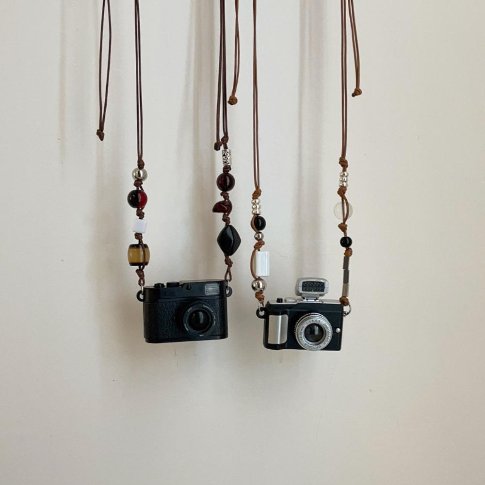 Retro Mini Camera Pendant Choker Flash Light Vintage Sweater Chain  For Men and Women