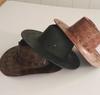3 diversi nuovi cappelli da cowboy western in pelle vintage per uomo e donna cappelli da cowboy western a tesa larga (58-60cm).