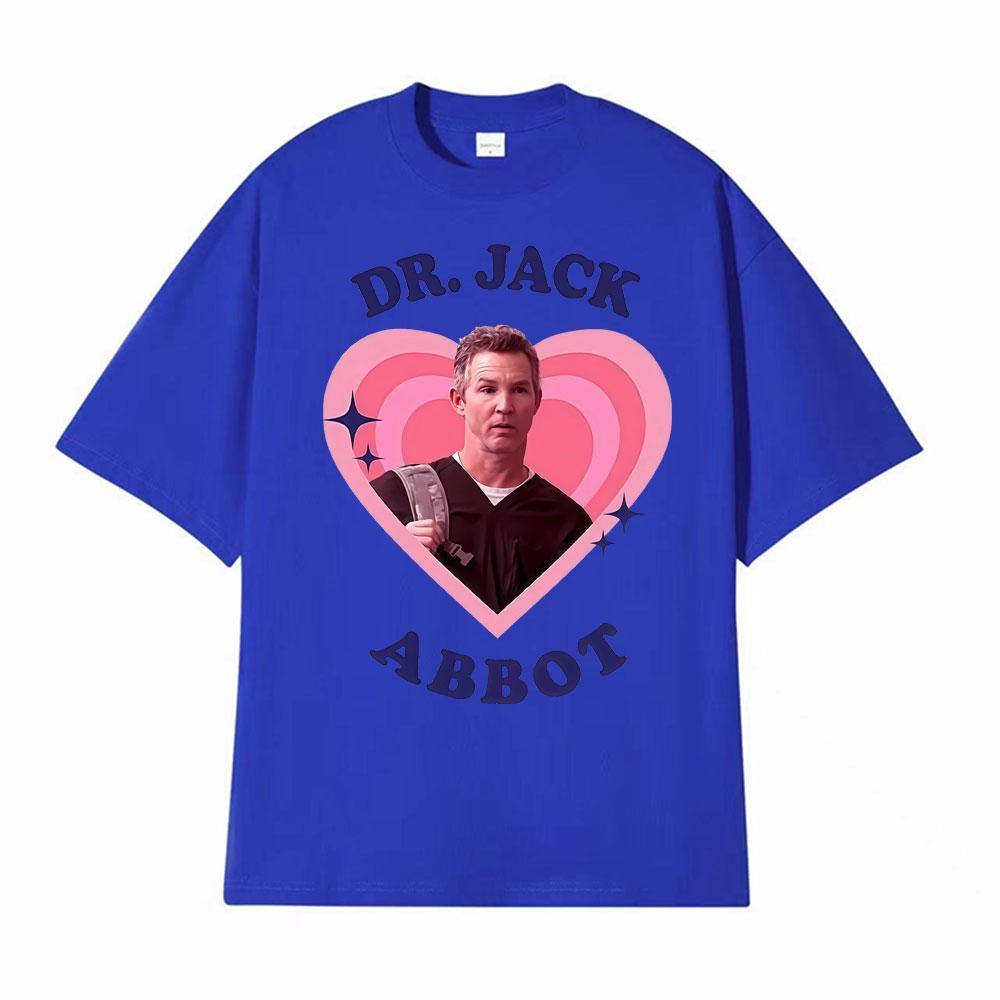 Funny Dr Jack Abbot Retro Pop Art Heart Printed T Shirts Men Women Fashion Hip Hop Oversized T Shirt Loose 100 Cotton Tshirts