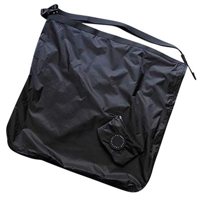 Packable Sacoche Heavy-Duty Lightweight Folding Bicycle Shoulder Bag (Black)