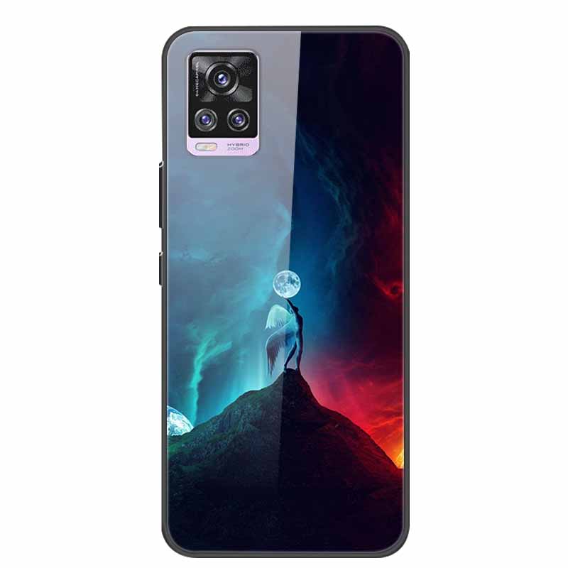 For Vivo V20 Pro Phone Case V 20 Pro Soft Bumper Tempered Glass Hard Back Covers Cases For Vivo V20 Pro Case 6.44" Coque Fundas