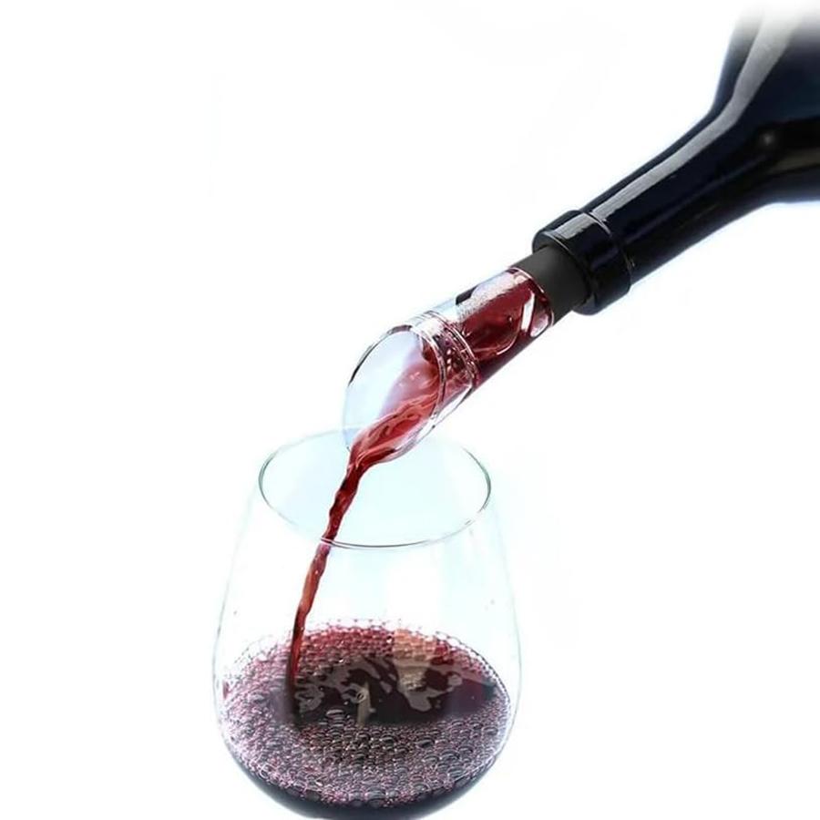 Wine Chiller Stick Stainless Steel Wine Bottle Cooler with Aerator and Pourer Rapid Bottle Chilling Rod for Cooling & Aerating