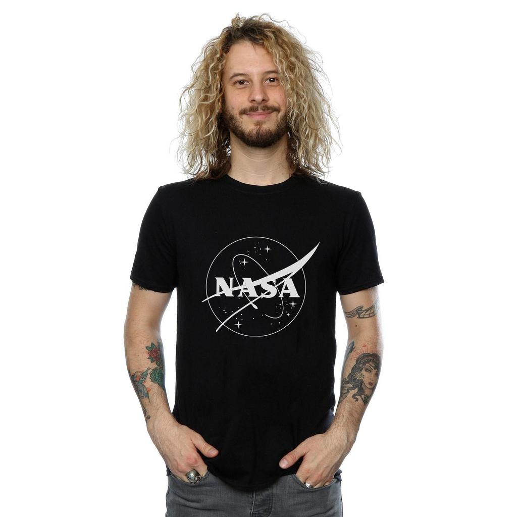 NASA Mens Classic Insignia Logo Monochrome T-Shirt