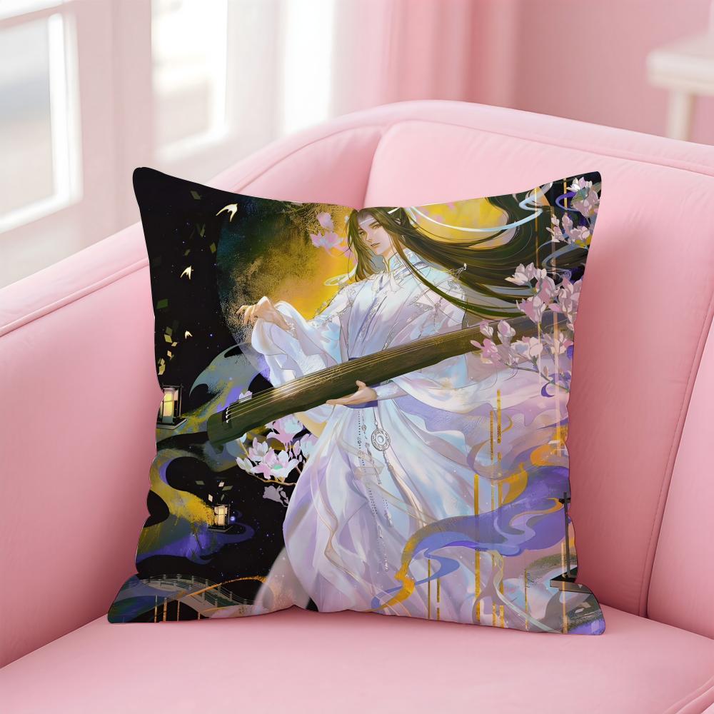 Anime Antique Mo Dao Zu Shi Cushion Cover Pillow Case Soft Skin Friendly Fabric Comfort  Concealed Zipper