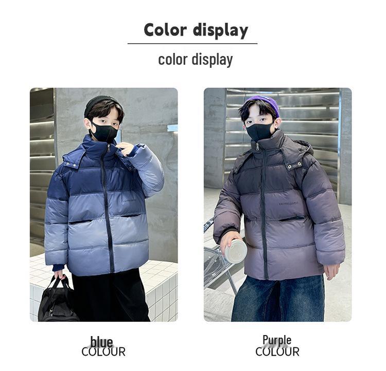 Boys' Winter 2025 Cotton-Padded Jacket - Thickened Down Coat for Kids