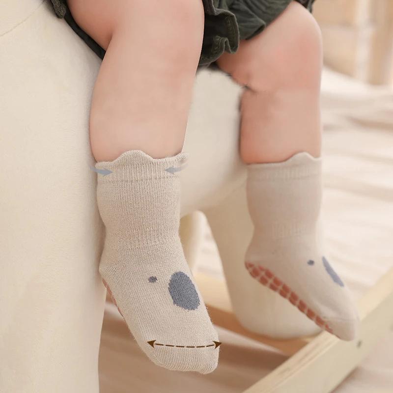 Autumn Winter Baby Socks Children Floor Socks Combed Cotton Baby Non-Slip Toddler Socks Newborn Cartoon Cotton Sock