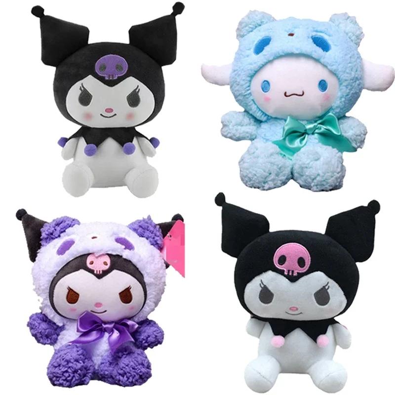 Sanrio Plysj Kawaii Sanrio Kuromi My Melody Cinnamoroll Plysjleker Dukke Pute Anime Tegneserie Barn Gaver Romdekorasjon Dukker