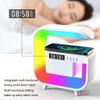Multifunctional Bluetooth Speakers Atmosphere RGB Desk Clock Nightlight Wireless Charger  for iPhone Samung Xiaomi Fast Charging