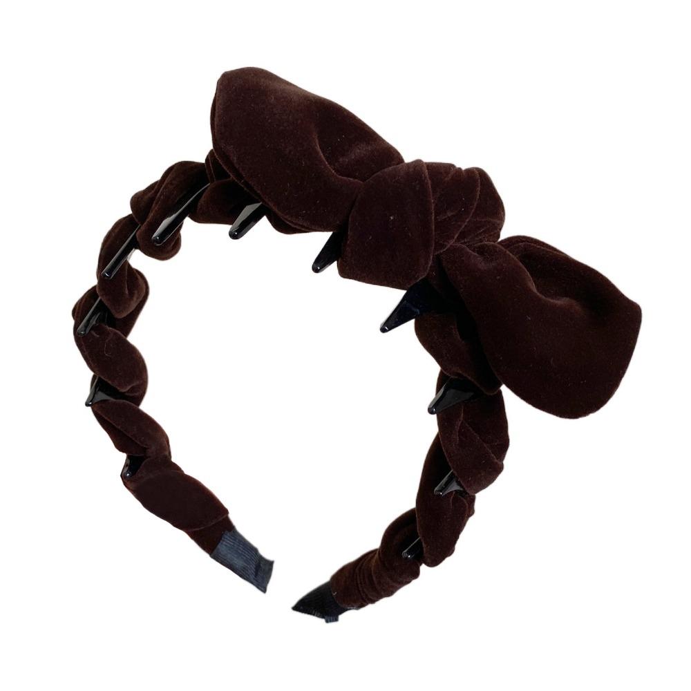Velvet Hair Accessories Solid Color Hair Bands Autumn Fascinator  Women Girls
