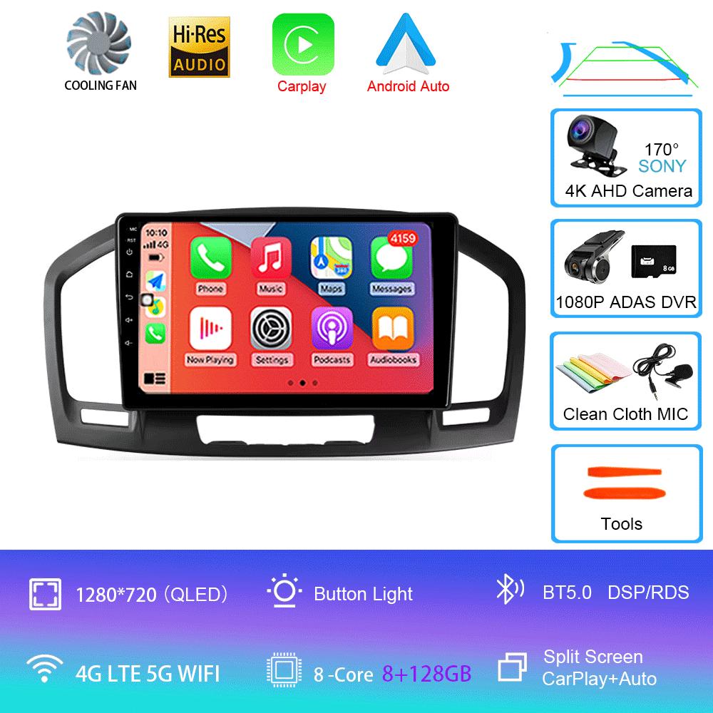 Car Radio Android 14 Carplay WIFI+4G For Buick Regal Opel Insignia 2009 2010 2011 2012 2013 Multimidia Player GPS Navi Stereo BT