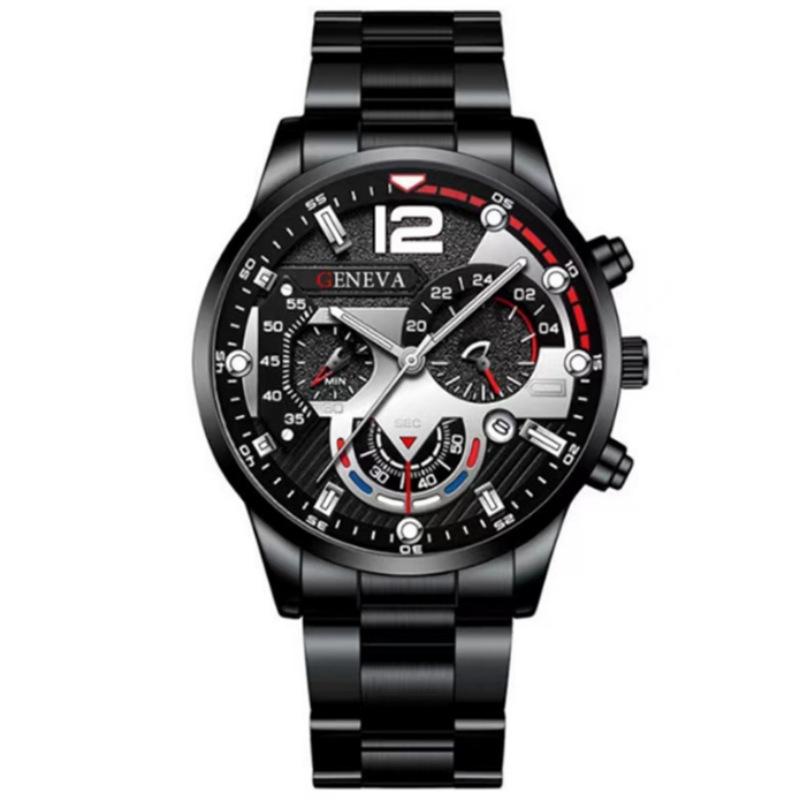 Fashion Business Geneva Calendar Watch Personality Men S Steel Strap Watch Business Explosive Set Bulk price