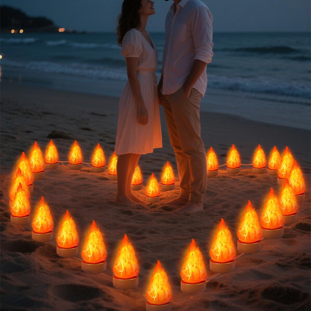 Falsche Flammenlampe Wiederaufladbares Simulationsfeuer Nachtlicht Für Outdoor-Camping Hof Halloween- & Weihnachtsfeierdekor Lampe