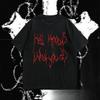 Gothic Men Black Pure Cotton Tshirt Religious and Subculture Dark Style Women Tshirt Philosophical Statement Personalized Top