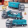 Scale 1:64 Zinc Zinc Alloy Trailer Model Movable Joint Model Vehicles Mini Container Truck  Hands-on Ability