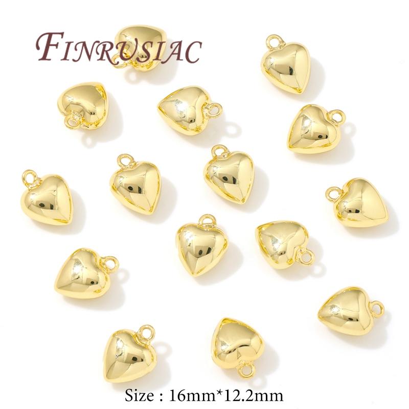 

Christmas Parts 18K Real Gold Plated Heart Charm Jewelry Making,Charms To Make Bracelets,DIY Jewelry Making Supplies,Pendants 1 piece