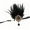 1920s Flapper Headband,20S Feather Crystal Headband,20s Headpiece Hair Accessories for Gatsby Prom,Wedding,Carnivals