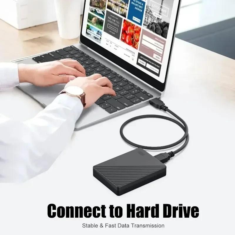 USB 3.0 To USB 3.0 Male Extension Cable Dual USB A Cord For Hard Drive DVD Player Laptop Cooler High-Speed Data Transmission