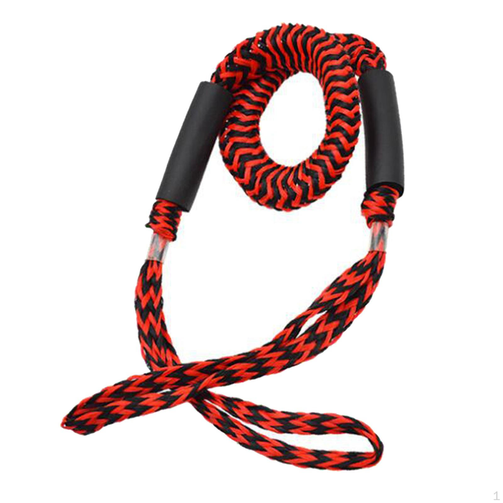 Docking Rope Mooring Shock Cords for Boat, PWC, , Pontoon, Kayak, Canoe, Power Watercraft Red_Black
