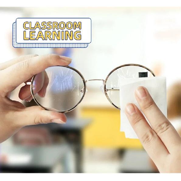 10-100pcs 100-Count Disposable Glasses Cleaning Wipes, for Glasses, Screens, and Lenses