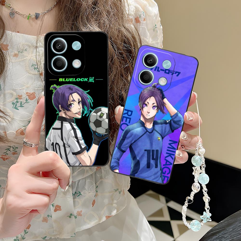 Blue Lock Reo Mikage Matte TPU Mobile Phone Case for POCO F8 F7 F6 F5 F4 F3 F2 Pro GT C75 C71 C65 C61 C40 Pro Ultra Cover