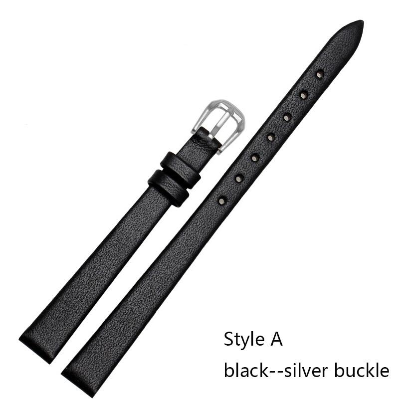 Genuine Leather Watch Bracelet Women Fashion Watchband Wristwatches Mini Band 6mm 8mm 10mm 12mm 14mm Small Size Watch Strap Red