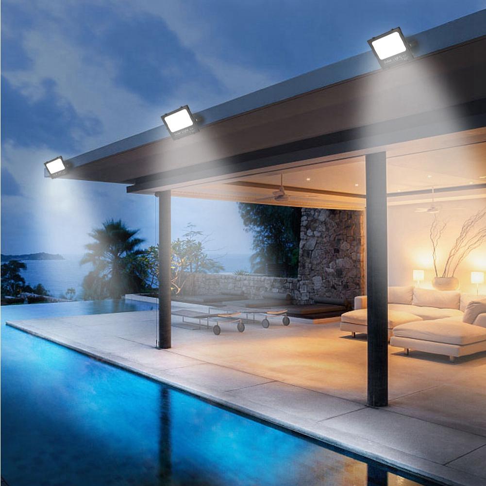 Outdoor Waterproof LED Solar Power Human Body Induction Lights Garden Wall Lamp Remote Control