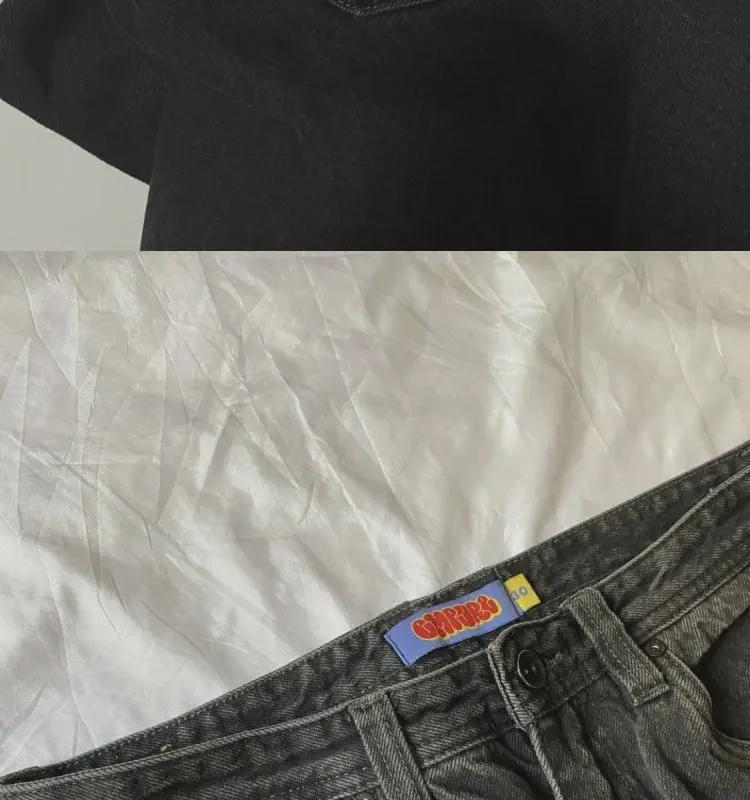 Men's Slim Fit Retro Hip-Hop Embroidered Straight Jeans - Trendy & Versatile Denim Trousers