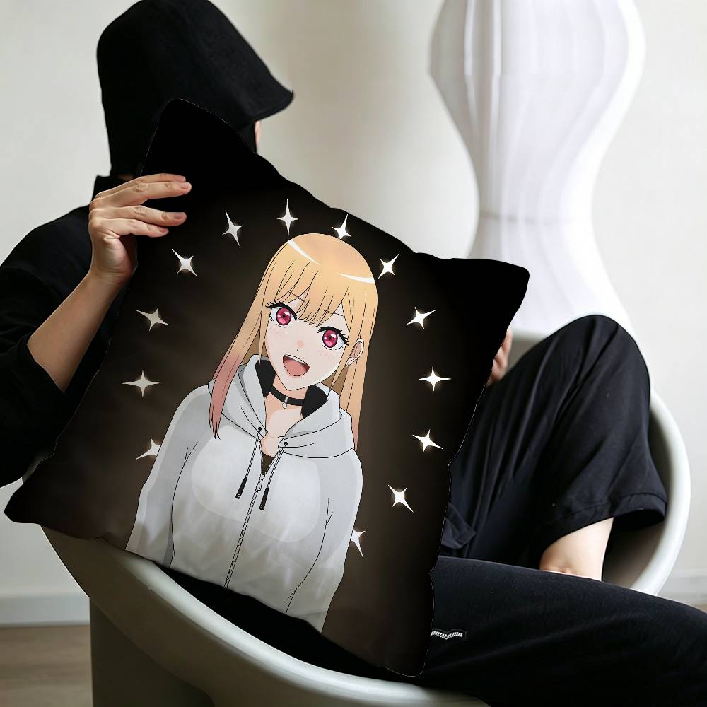 My DressUp Darling MMarin Kitagawa Pillowcase toon Gift Cushion Cover Bedroom Home Sofa Chair Seat Decor pillow case