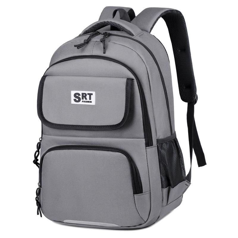 

Minimalist Casual Style Travel Backpack Anti Splashing Water Schoolbag Student светло-серый