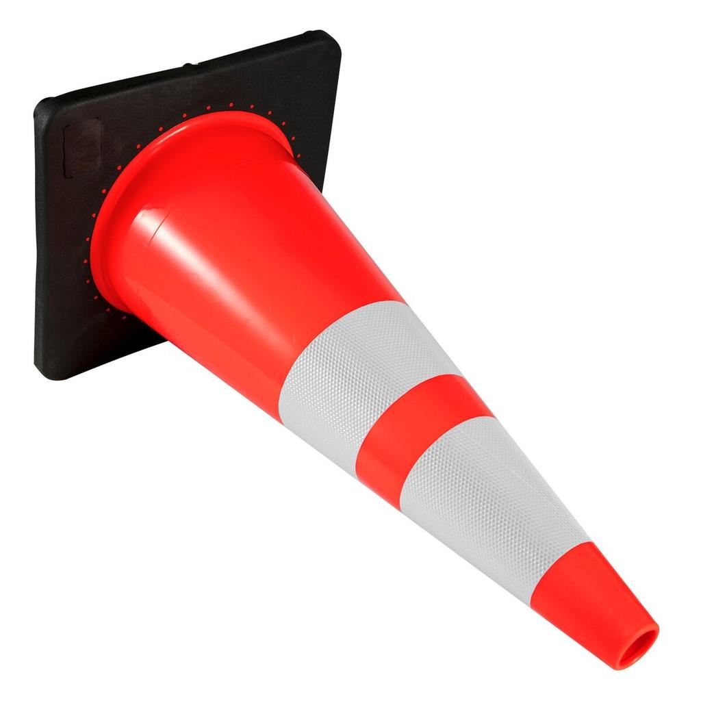 6Pack 36\" Traffic Cones, Safety Road Parking Cone with Black Weighted Base, PVC Orange Traffic Safety Cones, Hazard Cones Reflective Collars for