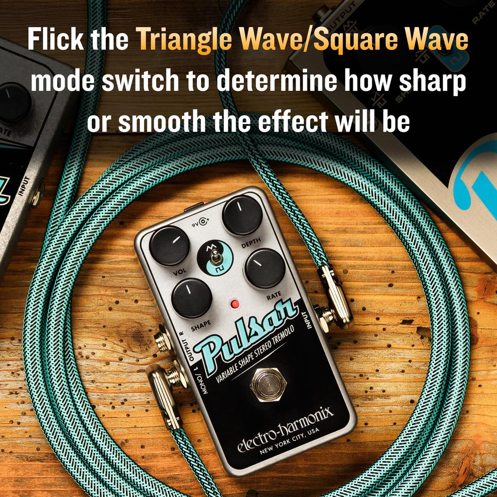 Nano Pulsar Variable Shape Stereo Tremolo Guitar Effect Pedal ELECTRO-HARMONIX