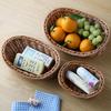 Imitation Rattan Yuanbao-Shaped Fruit Plate Creative Household Storage Baskets Picnic Snacks Sundry Baskets Dried Fruit Tray