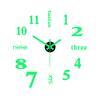 Creative Luminous Simple Silent Wall Clock DIY Living Room Study Decorative Clock Digital Clock Mirror Wall Sticker Clock