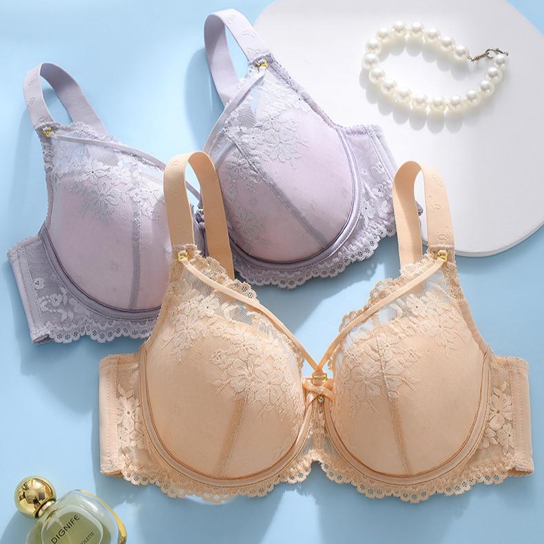 Übergröße Dessous Damen Weicher Bügel Verstellbare Dessous Dünne Spitze Raffinierter BH