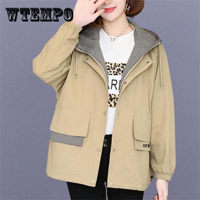 Automne femmes manteau à capuche veste fermeture éclair manches longues poches décontracté coupe-vent basique veste matelassée épissage à capuche