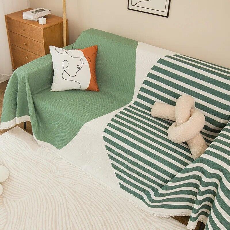 Nordic Tassel Sofa Throw Blankets Large Soft Outdoor Camping Picnic Beach Towel Leisure Relax Four Season Travel Rug