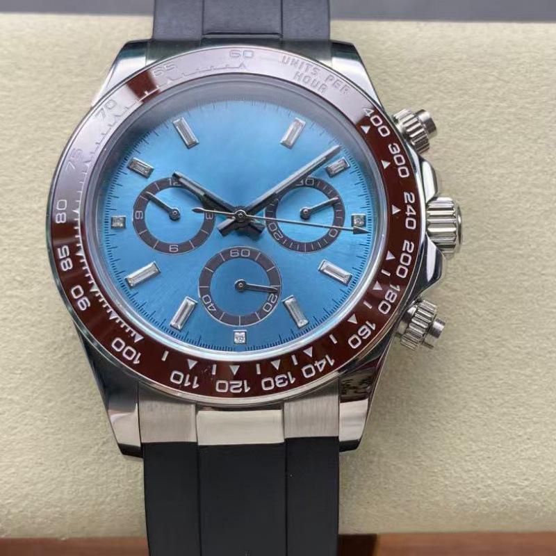 Rolex Daytona 40mm Diamond-Inlaid Multifunctional Automatic Mechanical Men's Watch.